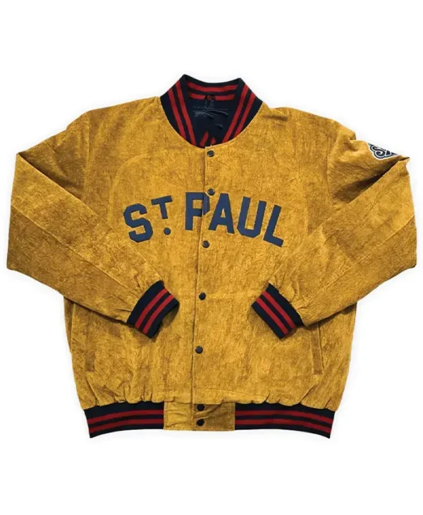 St. Paul Saints Corduroy Bomber Letterman Jacket