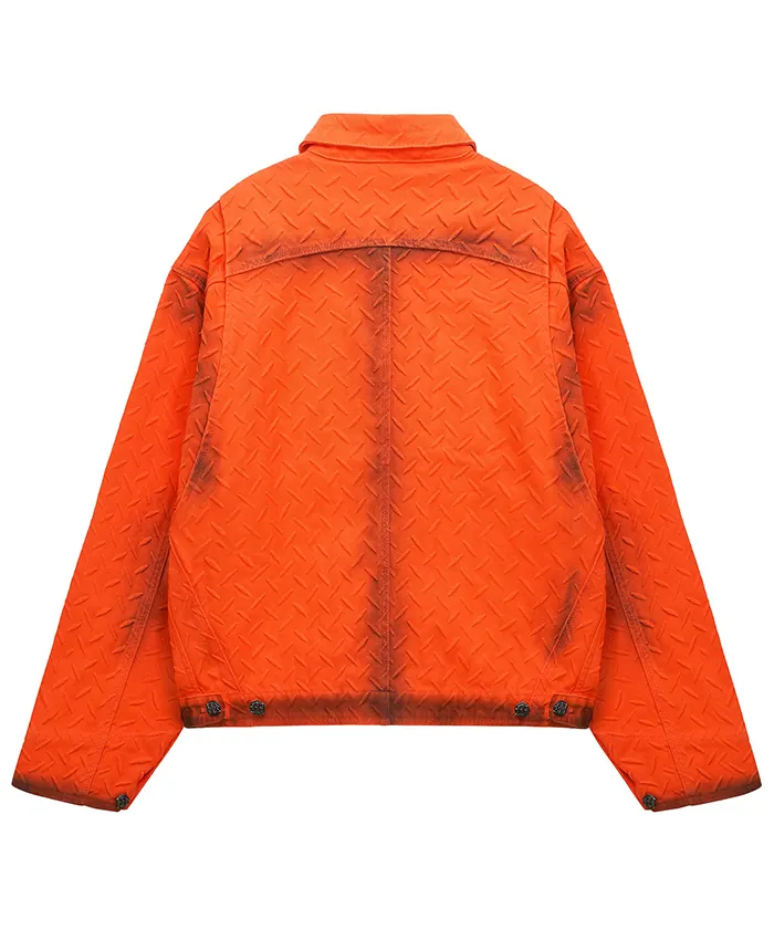 Steel Embossed Heavyweight Canvas Work Orange Jacket