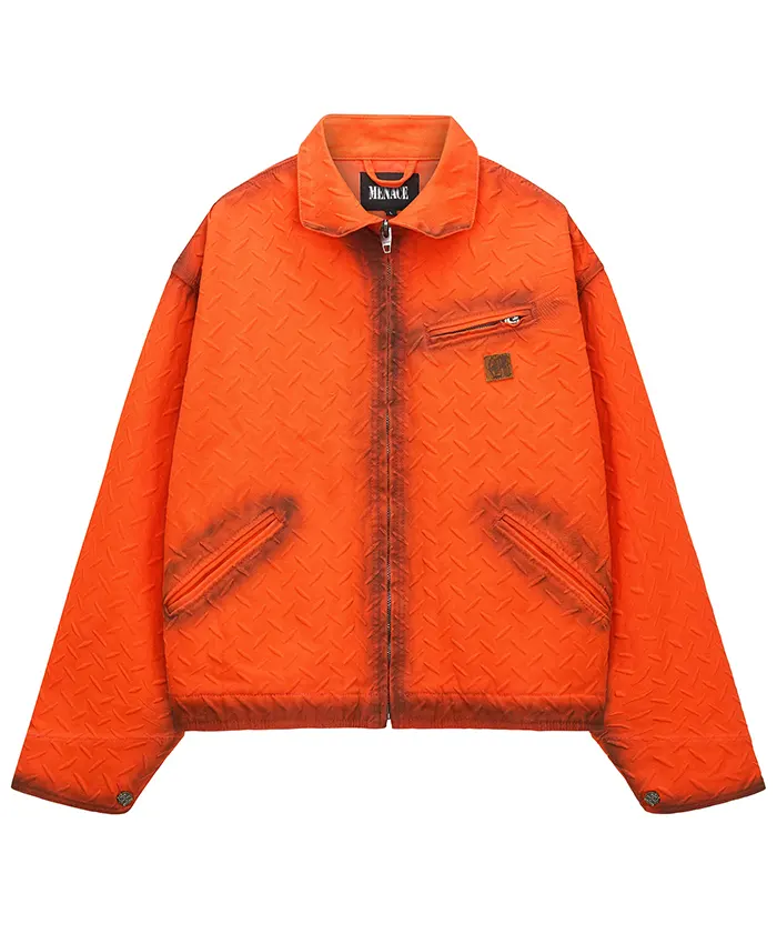 Steel Embossed Heavyweight Canvas Work Orange Jacket