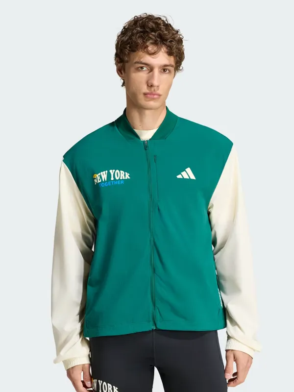 Steel Grey Adidas NYC Marathon Track Jacket 2026