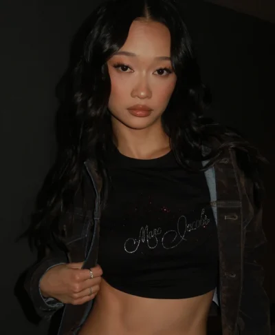 Street Fighter Premiere Callina Liang Cropped Denim Jacket