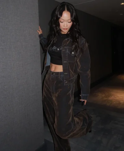 Street Fighter Premiere Callina Liang Cropped Denim Jacket