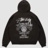 Stussy Denim Tears New York Fishing Tour Black Hoodie