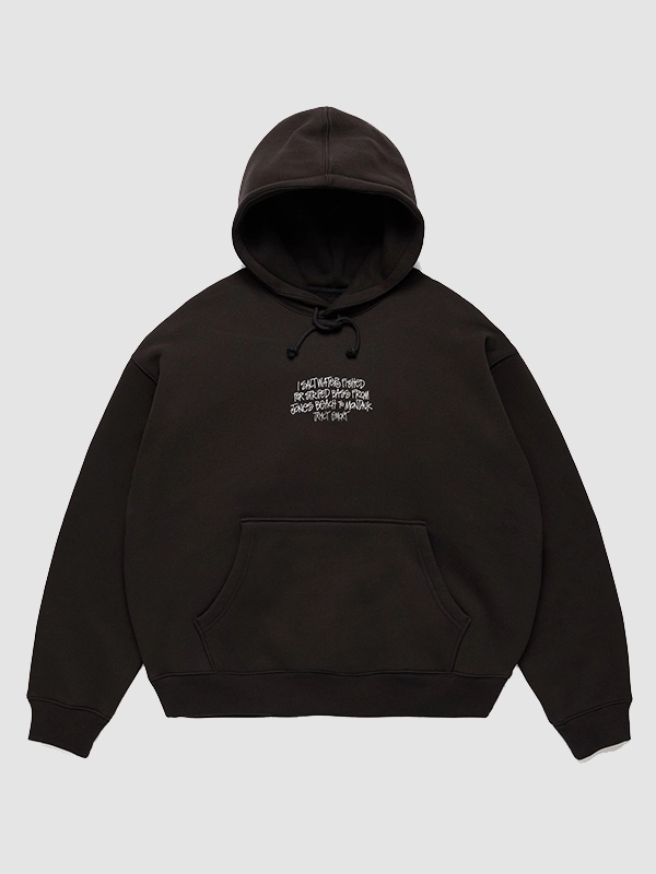 Stussy x Denim Tears Black New York Fishing Tour Hoodie