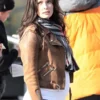 Superman and Lois Lane S04 Brown Biker Jacket