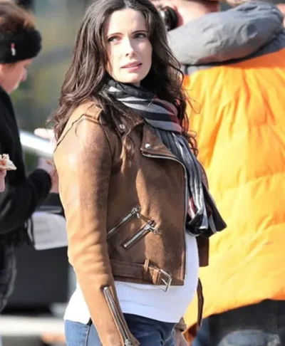 Superman and Lois Lane S04 Brown Biker Jacket