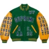 Supreme Green Praises Letterman Varsity Jacket