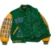 Supreme Green Praises Letterman Varsity Jacket