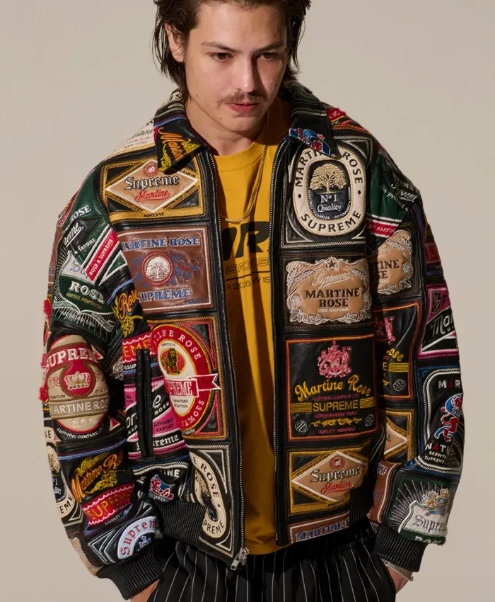 Supreme Martine Rose Patchwork Leather Jacket