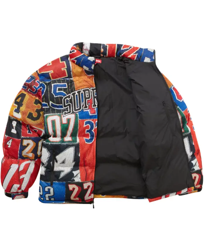 Supreme Mesh Jersey Multicolor Puffer Jacket