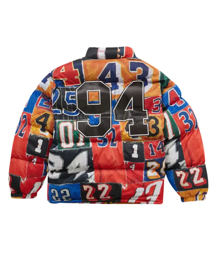 Supreme Mesh Jersey Multicolor Puffer Jacket