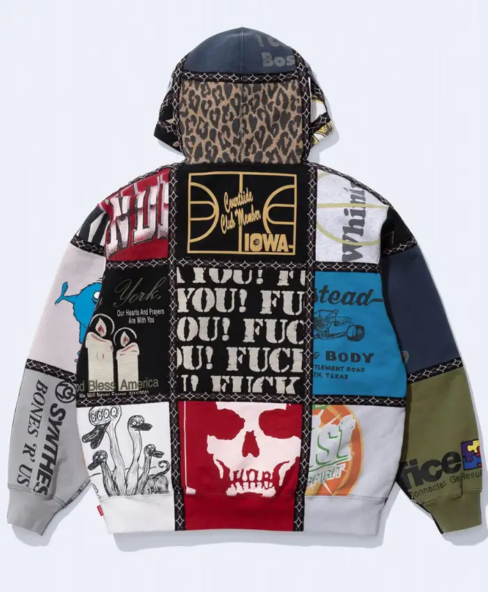 Supreme Number (N)ine Patchwork Zip-Up Hoodie