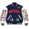 Supreme Praises Navy Letterman Varsity Jacket