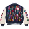 Supreme Praises Navy Letterman Varsity Jacket
