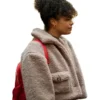 Suspicion Lydia West Sherpa Fur Crop Jacket
