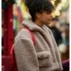 Suspicion Lydia West Sherpa Fur Crop Jacket