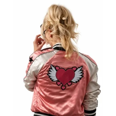Sylvia Hoeks Hurricanna Movie Pink Satin Jacket