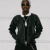 TML Vibez Black Leather Jacket
