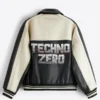 Techno Zero Color Block Leather Jacket