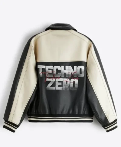 Techno Zero Color Block Leather Jacket