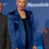 Ted Lasso S04 Hannah Waddingham Blue Silk Blazer