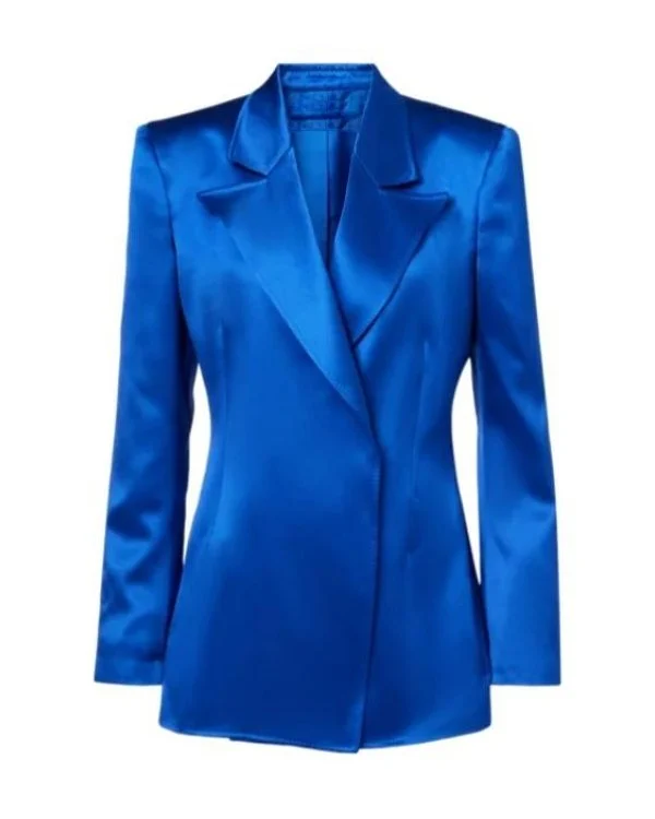 Ted Lasso S04 Hannah Waddingham Blue Silk Blazer