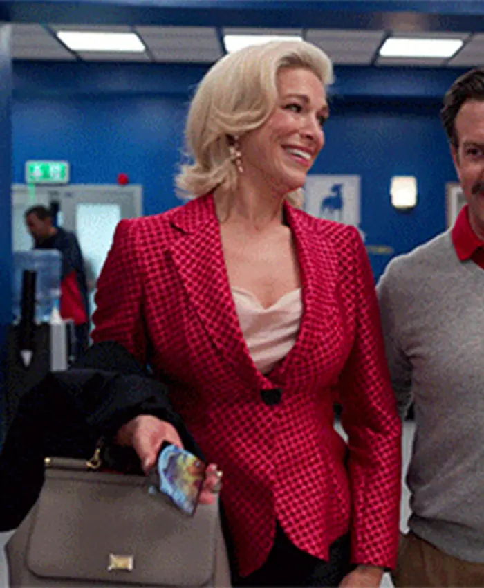 Ted Lasso S04 Hannah Waddingham Red Printed Blazer