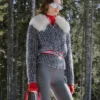 The CHANEL Coco Neige Fur Grey Knitted Jacket
