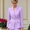 The Crown S5 Princess Diana Purple Coat