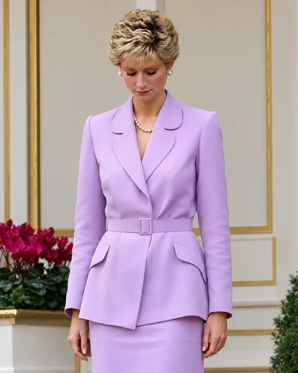 The Crown S5 Princess Diana Purple Coat