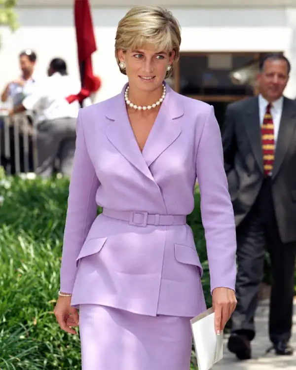 The Crown S5 Princess Diana Purple Coat