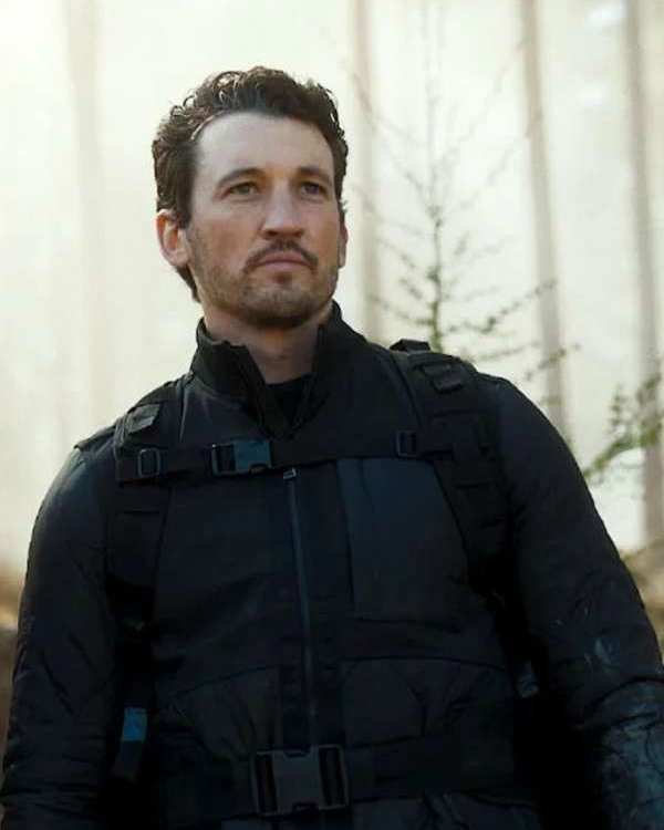 The Gorge Miles Teller Black Quilted Parachute Jacket