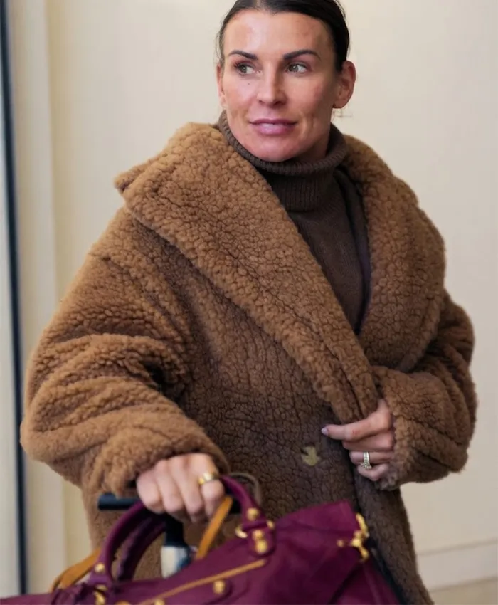 The Real Rooneys S01 Coleen Rooney Brown Teddy Coat