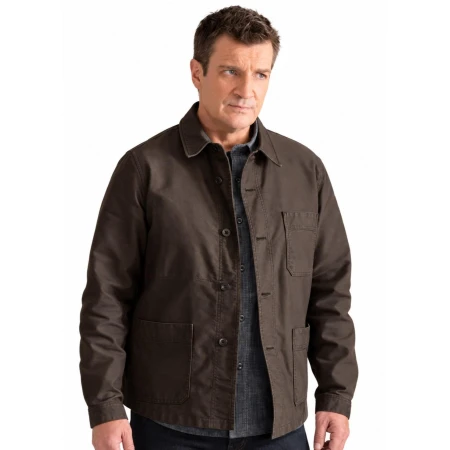 The Rookie S09 Nathan Fillion Dark Brown Cotton Jacket