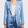 The Young And The Restless Lauralee Bell Blue Satin Blazer