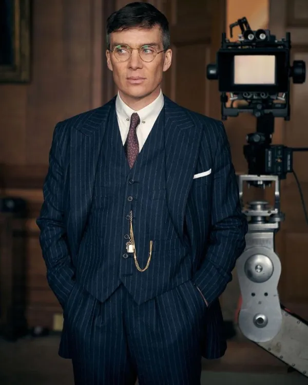 Thomas Shelby Peaky Blinders Charcoal Pinstripe Suit
