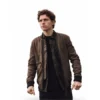Tom Holland Brown Velvet Bomber Jacket