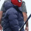 Tom Holland Oversized Navy Blue Puffer Coat