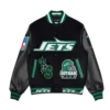 Trapstar x NFL Jets Black Varsity Jacket