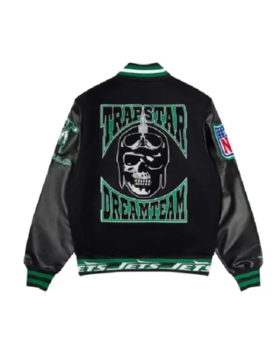 Trapstar x NFL Jets Black Varsity Jacket