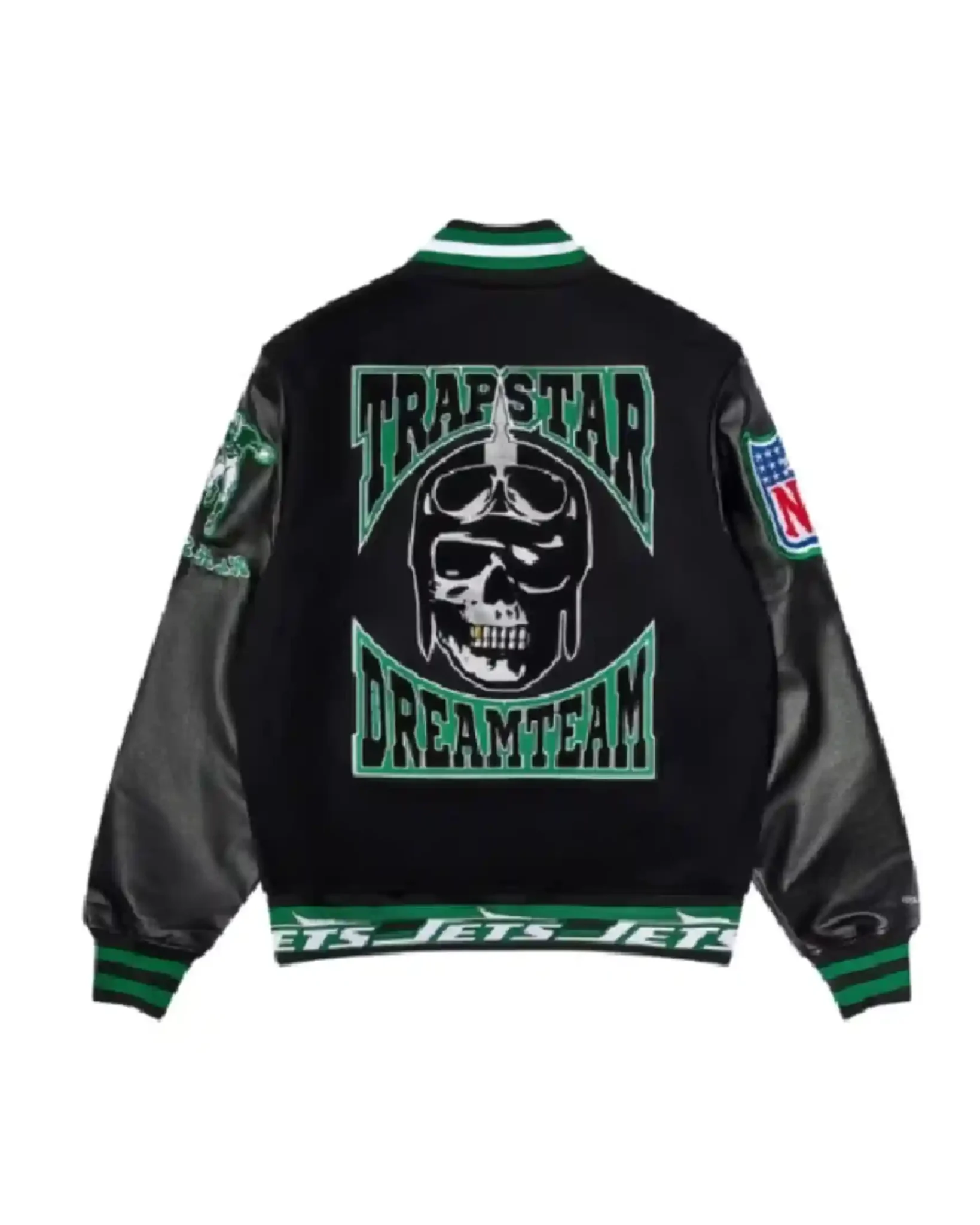 Trapstar x NFL Jets Black Varsity Jacket