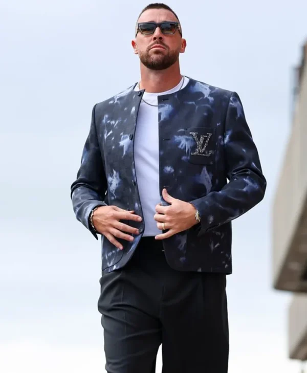 Travis Kelce Arrowhead Stadium Louis Vuitton Tie-Dye Jacket