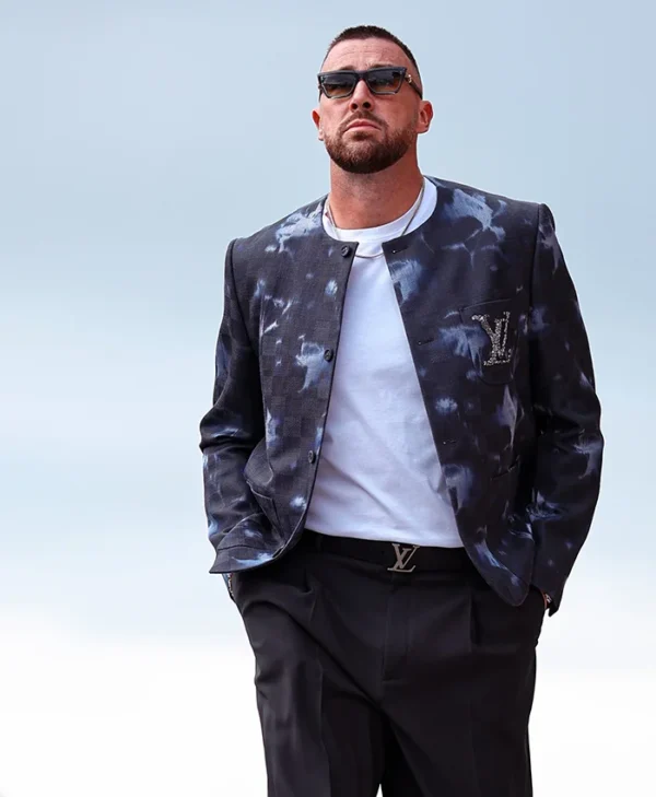 Travis Kelce Arrowhead Stadium Louis Vuitton Tie-Dye Jacket