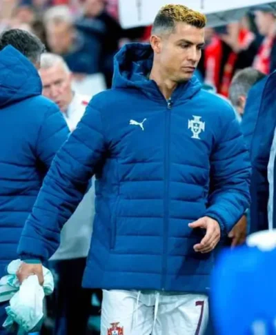 UEFA National League Cristiano Ronaldo Portugal Puffer Jacket