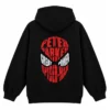 Unisex Black Spider Man Superhero Pullover Hoodie