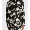 Unisex Floral Ribbon Satin Bomber Jacket