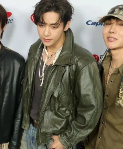 Unisex Green K-Pop Celebrity Festival Suit Coat
