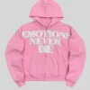 Unisex Hooded Collar Zipper Fleece Jacket Four Pockets