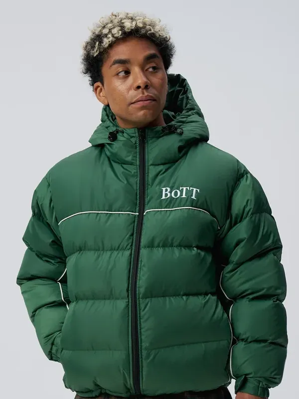 Unisex Hooded Collar Zipper Polyester Jacket Four Pockets