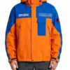 Unisex Hooded Collar Zipper Satin Jacket Four Pockets